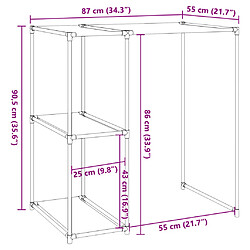 vidaXL Support de rangement sur la machine à laver Crème 87x55x90,5 cm pas cher