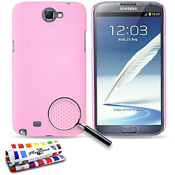 Coque Rigide Ultra-Slim SAMSUNG GALAXY NOTE 2 [Le Pika Premium] [Rose] de MUZZANO + STYLET et CHIFFON MUZZANO® OFFERTS - La Protection Antichoc ULTIME, ELEGANTE ET DURABLE pour votre SAMSUNG GALAXY NOTE 2