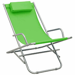 Maison Chic Lot de 2 Chaises de salon pour relax | Chaises à bascule ,Fauteuil Acier Vert -GKD61989