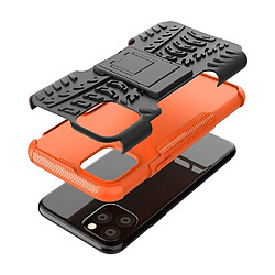 Wewoo Coque Rigide Pour iPhone 11 Pro Texture TPU + PC Antichoc avec Support Orange pas cher