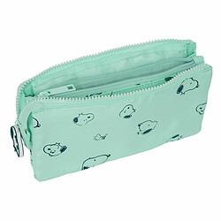 Trousse Fourre-Tout Triple Snoopy Groovy Vert 22 x 12 x 3 cm