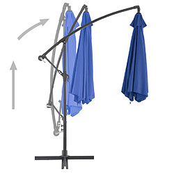 Acheter ComfortXL Parasol Déporté Avec Mât En Aluminium 300 Cm Bleu