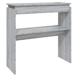 vidaXL Table console Sonoma gris 80x30x80 cm Bois d'ingénierie