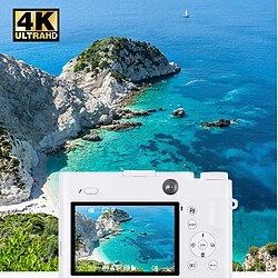 INF Appareil photo numérique à double objectif DC218T 4K (blanc) pas cher