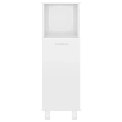 Acheter vidaXL Armoire de salle de bain Blanc brillant Bois d’ingénierie