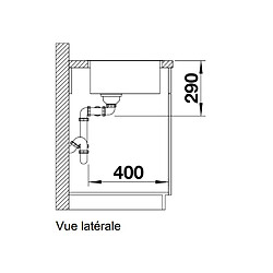 Evier à encastrer 90cm inox - 522985 - BLANCO pas cher