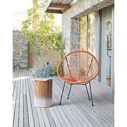 Beliani Chaise de jardin ACAPULCO II Orange