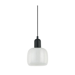 Luminaire Center Suspension Lamezia Verre,Acier Noir