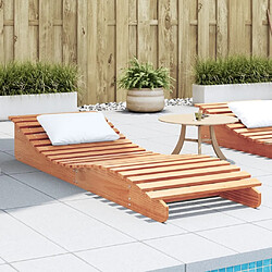 Maison Chic Chaise longue de jardin| Bain de soleil Relax | Transat cire marron 205x60x31,5 cm bois massif de pin -GKD75934