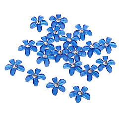 Acheter 20 fleurs flatback bouton embellissements strass pour mariage royalblue