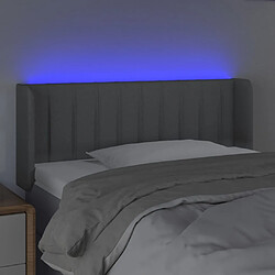 Avis Maison Chic Tête de lit moderne à LED lumineuse pour chambre - Décoration de lit Gris clair 83x16x78/88 cm Tissu -MN53264