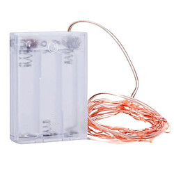 Wewoo Guirlande rouge 2m 3 x AA Batteries alimenté 100LM SMD-0603 LED fil de cuivre String Light Festival lampe / décoration bande de lumière, lumière