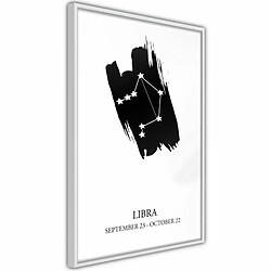 Paris Prix Affiche Murale Encadrée Zodiac Libra I 20 x 30 cm Blanc