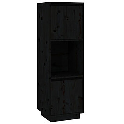 vidaXL Buffet haut Noir 38x35x117 cm Bois massif de pin