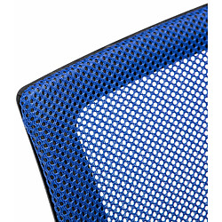 Avis Decoshop26 Fauteuil de bureau sur roulettes hauteur réglable en maille de filet de nylon bleu 10_0002501