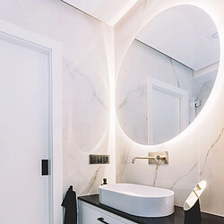 EyeAm Round-Led 700, Miroir mural rond lumineux sans cadre, avec LED diamètre 70 cm