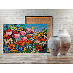 Decoshop26 Tableau à peindre soi-même peinture par numéros motif Fleurs de champs colorées 60x40 cm TPN110075