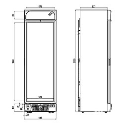 Armoire Negative Vitrée - 1 Porte 382 L - Combisteel