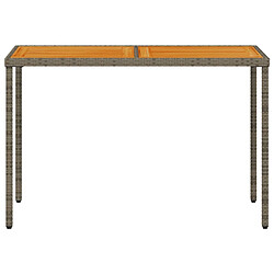 Avis vidaXL Table de jardin avec dessus en bois d'acacia gris 115x54x74 cm