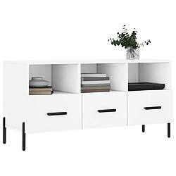 Avis Maison Chic Meuble TV scandinave - Banc TV pour salon blanc 102x36x50 cm bois d'ingénierie -MN17329