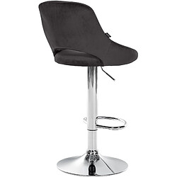 Acheter Non Tabouret de bar Milet velours chrome