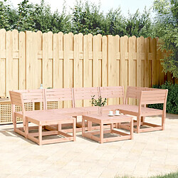 vidaXL Salon de jardin 6 pcs bois massif douglas