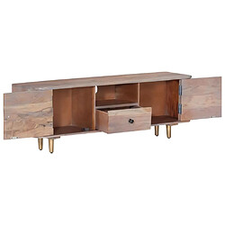 vidaXL Meuble TV 118x30x40 cm Bois d'acacia massif