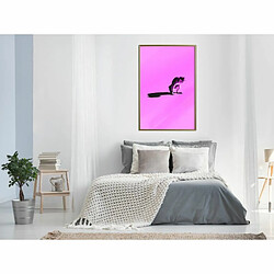 Paris Prix Affiche Murale Encadrée Monkey on Pink Background 40 x 60 cm Or