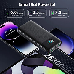 Avis SANAG Batterie Externe 26800Mah Ultra Haute Capacité Power Bank, Pd 3.0 Usb C In & Out Chargeur Portable, Charge Rapide Tri-Output Batterie Portable Pour Iphone 15/14/13 Pro Samsung Huawei