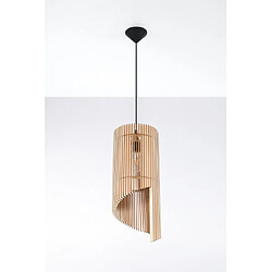 Luminaire Center Suspension Alexia Bois Bois naturel 1 ampoule 120cm