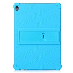 Coque en silicone avec béquille coulissante bleu clair pour votre Lenovo Tab M10 TB-X605F