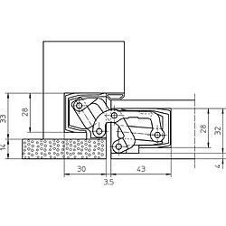 Simonswerk Paumelle Tectus TE 541 FVZ 100 kgs en boîte de 2 paumelles fintion laqué argent F1 pas cher