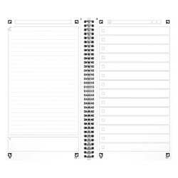 Cahier spirale Task Manager Day Office Oxford 14,1 x 24,6 cm 230 pages - Lot de 5