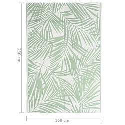 vidaXL Tapis d'extérieur Vert 160x230 cm PP pas cher