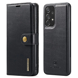 Etui en PU DG.MING magnétique avec support noir pour votre Samsung Galaxy A73 5G