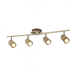 Searchlight Plafonnier salle de bains Samson Métal Laiton antique 4 ampoules 19,5cm