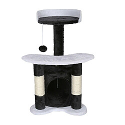 Avis Helloshop26 Arbre à chat hauteur 65 cm avec corde en sisal griffoir jeux noir/ blanc 16_0000012