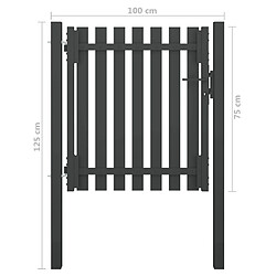 Acheter vidaXL Portail de clôture de jardin Acier 1x1,25 m Anthracite