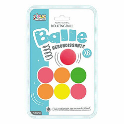 Paris Prix Lot de 6 Balles Rebondissantes Fluo 3cm Multicolore