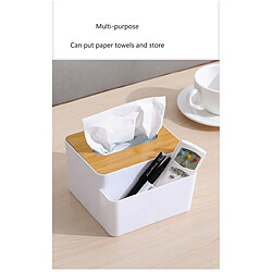 Universal Boîte à mouchoirs en bois et en plastique pour la maison Porte-serviettes Simple et élégant Bureau Ménager Boîte à mouchoirs pour le bureau(blanche) pas cher