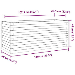 vidaXL Jardinière 110x40x46 cm bois de pin imprégné pas cher