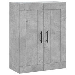 Acheter vidaXL Buffet haut Gris béton 69,5x34x180 cm Bois d'ingénierie