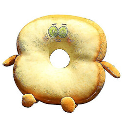 Universal Simulation en peluche de pain en tranches toast toast sieste sieste coussin canapé-coussin (40 * 40 * 12cm)