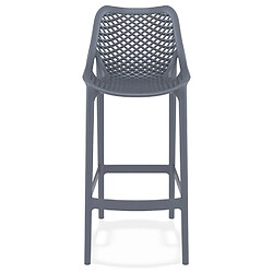 Acheter Alterego Tabouret de jardin 'BROZER' gris foncé en matière plastique