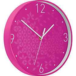 LEITZ Horloge murale WOW, mouvement à quartz, rose ()