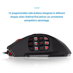 Universal Souris RGB USB câblée 16 400 ppp 19 boutons souris gaming programmable avec rétroéclairage compatible PC portable compilateur souris