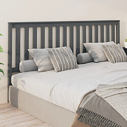 Maison Chic Tête de lit scandinave,Meuble de chambre Gris 206x6x101 cm Bois massif de pin -MN17107