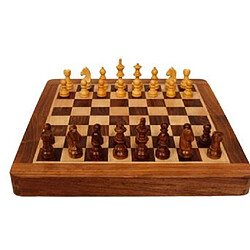 Coffret patiné échecs magnétique 25 cm