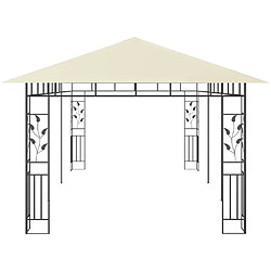 Avis vidaXL Belvédère avec moustiquaire 6x3x2,73 m Crème