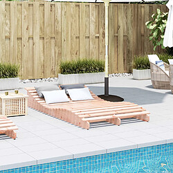 Avis Maison Chic Chaise longue de jardin| Bain de soleil Relax | Transat 205x110x31,5 cm bois massif de douglas -GKD60791